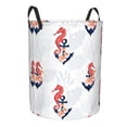 thumbnail image 1 of Lsque Sea Horse And Corals1 pattern Laundry Hamper Basket, Tall Woven Rope Hamper Basket for Clothes, Lightweight Storage Basket, Collapsible Waterproof-Medium, 1 of 8