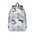 thumbnail image 1 of Lsque Sea Life Elements Pattern Canvas Daypack, Durable Backpack, High-quality Versatile Backpack,Vintage Compact Backpack-Medium, 1 of 6