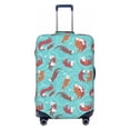 thumbnail image 1 of Lsque Sea Otters Family In Blue Water Printed Luggage Cover, Travel Luggage Protector,Scratch and Dirt Resistant, Fits 18-32 Inch Luggage - X-Large, 1 of 9