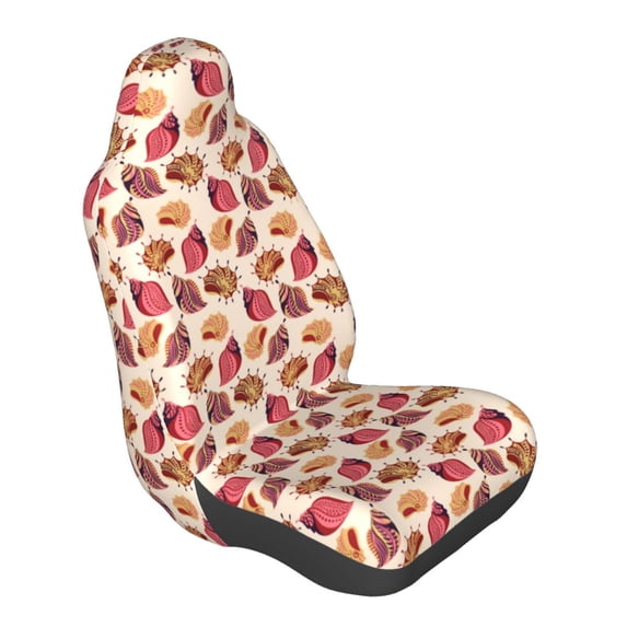 Lsque Sea Shells Pattern Car Seat Covers for Front Seats , Waterproof Seat Covers for Cars, Sporty Front Seat Covers,Car Seat Cover Protector Front Seats