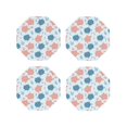 thumbnail image 1 of Lsque Sea Turtle Pattern 4" Drink Coasters Set of 4, PVC Leather Absorbent Coasters, Table Coaster Set Decorative Coffee Cup Coasters Housewarming Gift -Octagon, 1 of 6