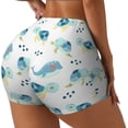 thumbnail image 1 of Lsque Sea Turtle Pattern High Waisted Biker Shorts for Women-Tummy Control Fitness Athletic Workout Running Yoga Gym Shorts,Moisture-Wicking-Large, 1 of 9