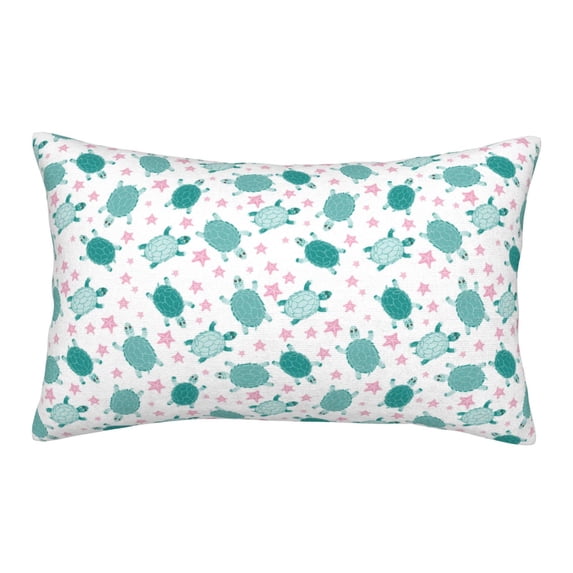 Lsque Sea Turtle Pattern Pillow Case – Soft & Cozy Throw Pillow Cover, Hypoallergenic Cushion Case for Sleeping Women with Envelope Closure-14"x20"