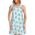 thumbnail image 1 of Lsque Sea Turtle Pattern Summer Dresses for Women – Sleeveless T-Shirt Swing Sundress, Perfect for the Beach and Casual Days, 1 of 7