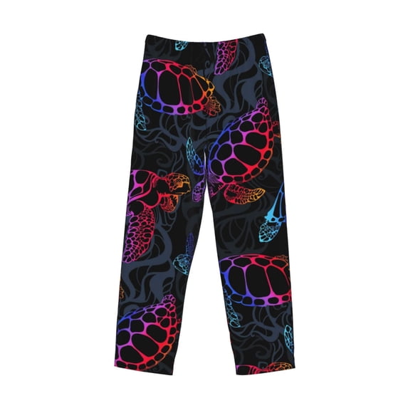 Lsque Sea Turtle Print Men's Pajama Pants, Lounge Pant - Comfortable Home Wear,Elastic Waistband, Stylish Design-XX-Large