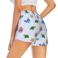 thumbnail image 1 of Lsque Sea Turtle Whale Printed Women's Running Shorts with Liner Pockets,Elastic Quick Dry Workout Athletic Gym Yoga Shorts,Womens High Waist Shorts-XX-Large, 1 of 9