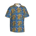 thumbnail image 1 of Lsque Sea Turtle pattern Hawaiian Shirt for Men, Unisex Summer Beach Casual Short Sleeve Button Down Shirts-Small, 1 of 9