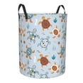 thumbnail image 1 of Lsque Sea Turtle pattern Laundry Hamper Basket, Tall Woven Rope Hamper Basket for Clothes, Lightweight Storage Basket, Collapsible Waterproof-Small, 1 of 8