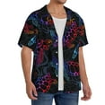 thumbnail image 1 of Lsque Sea Turtle print Men's Cuban Collar Short Sleeve Shirt Summer Beachwear Casual Button Down Fashionable Vacation Leisure Shirt-X-Large, 1 of 7