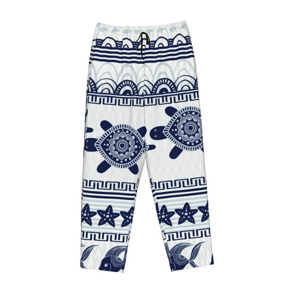 Lsque Sea Underwater Turtles Print Women's Pajama Pants, Lounge Pant - Comfortable Home Wear,Elastic Waistband, Stylish Design-Large