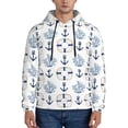 thumbnail image 1 of Lsque Sea Vacations Pattern Casual Men's Hoodie,Hooded Sweatshirt with Kangaroo Pocket,Pullover Hoodie-4X-Large, 1 of 7