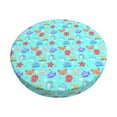 thumbnail image 1 of Lsque Sea animals Pattern Round Bar chair cushion covers Velvet Fabric Premium Comfort Protects from Scratches and Stains for 14-17 Inch Chair-12 inch, 1 of 7