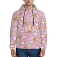 thumbnail image 1 of Lsque Seafood Pattern Casual Men's Hoodie,Hooded Sweatshirt with Kangaroo Pocket,Pullover Hoodie-4X-Large, 1 of 7