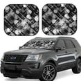 thumbnail image 1 of Lsque Seamless Pattern With Skulls 2 PCS Windshield Sun Shade | CarFoldable Window Covers | Car Accessories Reflect UV for Universal Cars SUV Truck | Small, 1 of 7