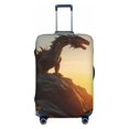 thumbnail image 1 of Lsque Seaside Sunset Cool Dragon Printed Luggage Cover, Travel Luggage Protector,Scratch and Dirt Resistant, Fits 18-32 Inch Luggage - Small, 1 of 9