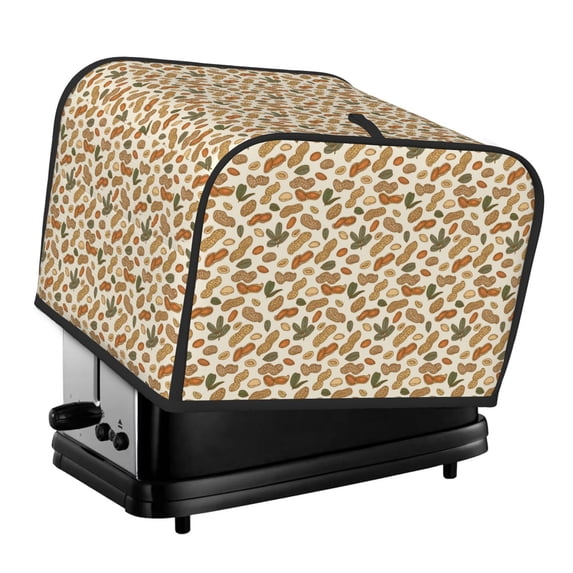Lsque Set With Peanut Print 4 Slice Toaster Cover , Kitchen Appliance Dustproof Protector , Toaster Protector Dustproof Kitchen Appliance Cover