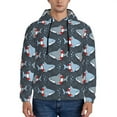 thumbnail image 1 of Lsque Shark Wearing Swim Ring Pattern Casual Men's Hoodie,Hooded Sweatshirt with Kangaroo Pocket,Pullover Hoodie-Large, 1 of 7