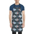 Lsque Shark Wearing Swim Ring Waterproof Apron Chef Aprons for Men