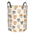 thumbnail image 1 of Lsque Shiba Head Face pattern Laundry Hamper Basket, Tall Woven Rope Hamper Basket for Clothes, Lightweight Storage Basket, Collapsible Waterproof-Medium, 1 of 8