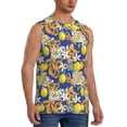 thumbnail image 1 of Lsque Sicilian Style Print Men's Cotton Blend Sleeveless Muscle Shirts (S-3XL)- Moisture Wicking, Odor Protection, UPF 30+,3X-Large, 1 of 8