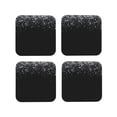thumbnail image 1 of Lsque Silver Glitter1 Pattern 4" Drink Coasters Set of 4, PVC Leather Absorbent Coasters, Table Coaster Set Decorative Coffee Cup Coasters Housewarming Gift -Square, 1 of 6