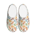 thumbnail image 1 of Lsque Simple Drawing Pattern Womens Comfort Cotton on Scuff With Memory Foam and Anti-skid Sole Slipper-39/40, 1 of 7