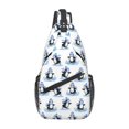 thumbnail image 1 of Lsque Skiing Penguin Funny Pattern Cross Chest Bag Diagonally – Premium Durable Front Chest Sling with Adjustable Padded Strap, High-Capacity Storage, 1 of 8