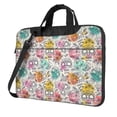 thumbnail image 1 of Lsque Skull and Flowers Pattern Laptop Bag – Portable & Slim Single-Shoulder Computer Case with Adjustable Strap, Protective, Lightweight for 13”/14”/15.6” Laptops, 1 of 8