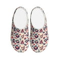 thumbnail image 1 of Lsque Skull Guitar record lips Pattern Womens Comfort Cotton on Scuff With Memory Foam and Anti-skid Sole Slipper-37/38, 1 of 7