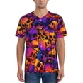 thumbnail image 1 of Lsque Skull Pattern Mens Polo Golf Shirts Funny Graphics Shorts Sleeve Button Shirts Baseball T-shirt-Medium, 1 of 7