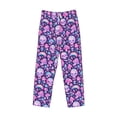thumbnail image 1 of Lsque Skull Rainbow Mushroom Print Men's Pajama Pants, Lounge Pant - Comfortable Home Wear,Elastic Waistband, Stylish Design-Small, 1 of 9