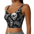 thumbnail image 1 of Lsque Skull bird bat spider Printed Women'S Sports Bra, Compression, Moisture Wicking, High-Impact Sports Bra For Women,Supportive sports bra-X-Large, 1 of 9