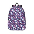 thumbnail image 1 of Lsque Skull cartoon flower Pattern Canvas Daypack, Durable Backpack, High-quality Versatile Backpack,Vintage Compact Backpack-Small, 1 of 6