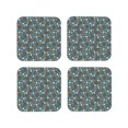 thumbnail image 1 of Lsque Skull cute organ Pattern 4" Drink Coasters Set of 4, PVC Leather Absorbent Coasters, Table Coaster Set Decorative Coffee Cup Coasters Housewarming Gift -Square, 1 of 6