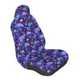 thumbnail image 1 of Lsque Skull daisy purple Pattern Car Seat Covers for Front Seats , Waterproof Seat Covers for Cars, Sporty Front Seat Covers,Car Seat Cover Protector Front Seats, 1 of 5