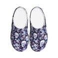 thumbnail image 1 of Lsque Skull flower crystal Pattern Womens Comfort Cotton on Scuff With Memory Foam and Anti-skid Sole Slipper-42/43, 1 of 7