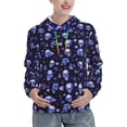 thumbnail image 1 of Lsque Skull flower leaf purple Pattern Casual Women's Hoodie,Hooded Sweatshirt with Kangaroo Pocket,Pullover Hoodie with Eye-catching Drawstrings-Medium, 1 of 7