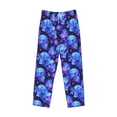 thumbnail image 1 of Lsque Skull flower star sky Print Men's Pajama Pants, Lounge Pant - Comfortable Home Wear,Elastic Waistband, Stylish Design-X-Large, 1 of 9