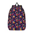 thumbnail image 1 of Lsque Skull mushroom Pattern Canvas Daypack, Durable Backpack, High-quality Versatile Backpack,Vintage Compact Backpack-Medium, 1 of 1