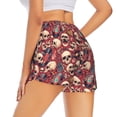 thumbnail image 1 of Lsque Skull record Guitar music Printed Women's Running Shorts with Liner Pockets,Elastic Quick Dry Workout Athletic Gym Yoga Shorts,Womens High Waist Shorts-X-Large, 1 of 9