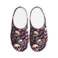 thumbnail image 1 of Lsque Skull record rock Pattern Womens Comfort Cotton on Scuff With Memory Foam and Anti-skid Sole Slipper-46/47, 1 of 7
