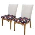 thumbnail image 1 of Lsque Skull red flower blue Printed Square Couch Cushion Covers, Floral Sofa Cushion Covers Replacement, Stretch Couch Covers for Couch-16.9in, 1 of 9
