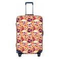 thumbnail image 1 of Lsque Skull rock record Printed Luggage Cover, Travel Luggage Protector,Scratch and Dirt Resistant, Fits 18-32 Inch Luggage - Small, 1 of 9