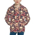 thumbnail image 1 of Lsque Skull rock record artist Patten Youth Hoodie Sweatshirt Pullover with Kangaroo Pocket Boys and Girls Hoodie Warm Hoodie for Kids-Medium, 1 of 6