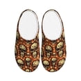 thumbnail image 1 of Lsque Skulls And Hearts Pattern Womens Comfort Cotton on Scuff With Memory Foam and Anti-skid Sole Slipper-42/43, 1 of 7