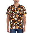 thumbnail image 1 of Lsque Skulls Pattern Mens Polo Golf Shirts Funny Graphics Shorts Sleeve Button Shirts Baseball T-shirt-X-Large, 1 of 7