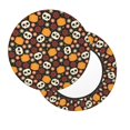 thumbnail image 1 of Lsque Skulls Round Bar chair cushion covers Velvet Fabric Premium Comfort Protects from Scratches and Stains for 14-17 Inch Chair- 13 inch, 1 of 7