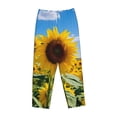 thumbnail image 1 of Lsque Sky Golden Sunflower Field B Print Women's Pajama Pants, Lounge Pant - Comfortable Home Wear,Elastic Waistband, Stylish Design-Medium, 1 of 9