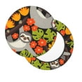 thumbnail image 1 of Lsque Sloth on the Branch Round Bar chair cushion covers Velvet Fabric Premium Comfort Protects from Scratches and Stains for 14-17 Inch Chair- 14 inch, 1 of 7