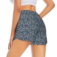 thumbnail image 1 of Lsque Small White Flowers Printed Women's Running Shorts with Liner Pockets,Elastic Quick Dry Workout Athletic Gym Yoga Shorts,Womens High Waist Shorts-Medium, 1 of 9